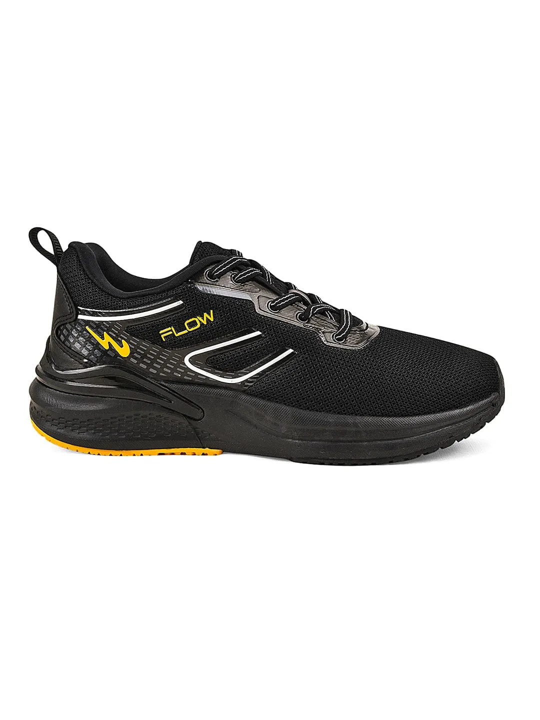 FLOW PRO Black Men's Running Shoes sold by Campus Shoes