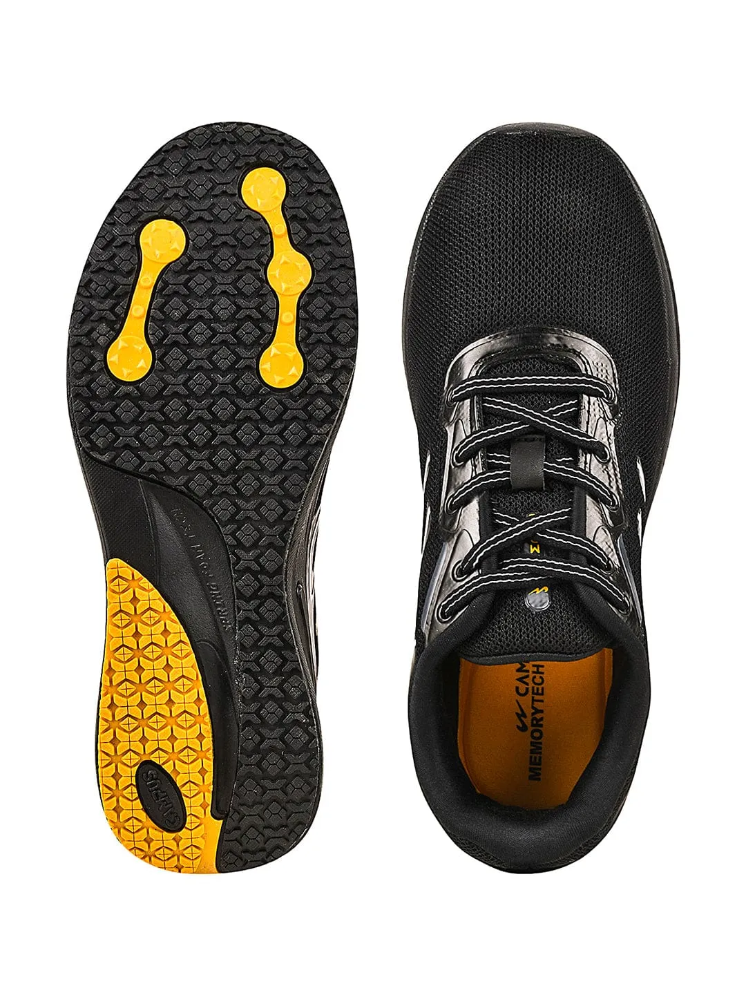 FLOW PRO Black Men's Running Shoes sold by Campus Shoes product image thumbnail 4