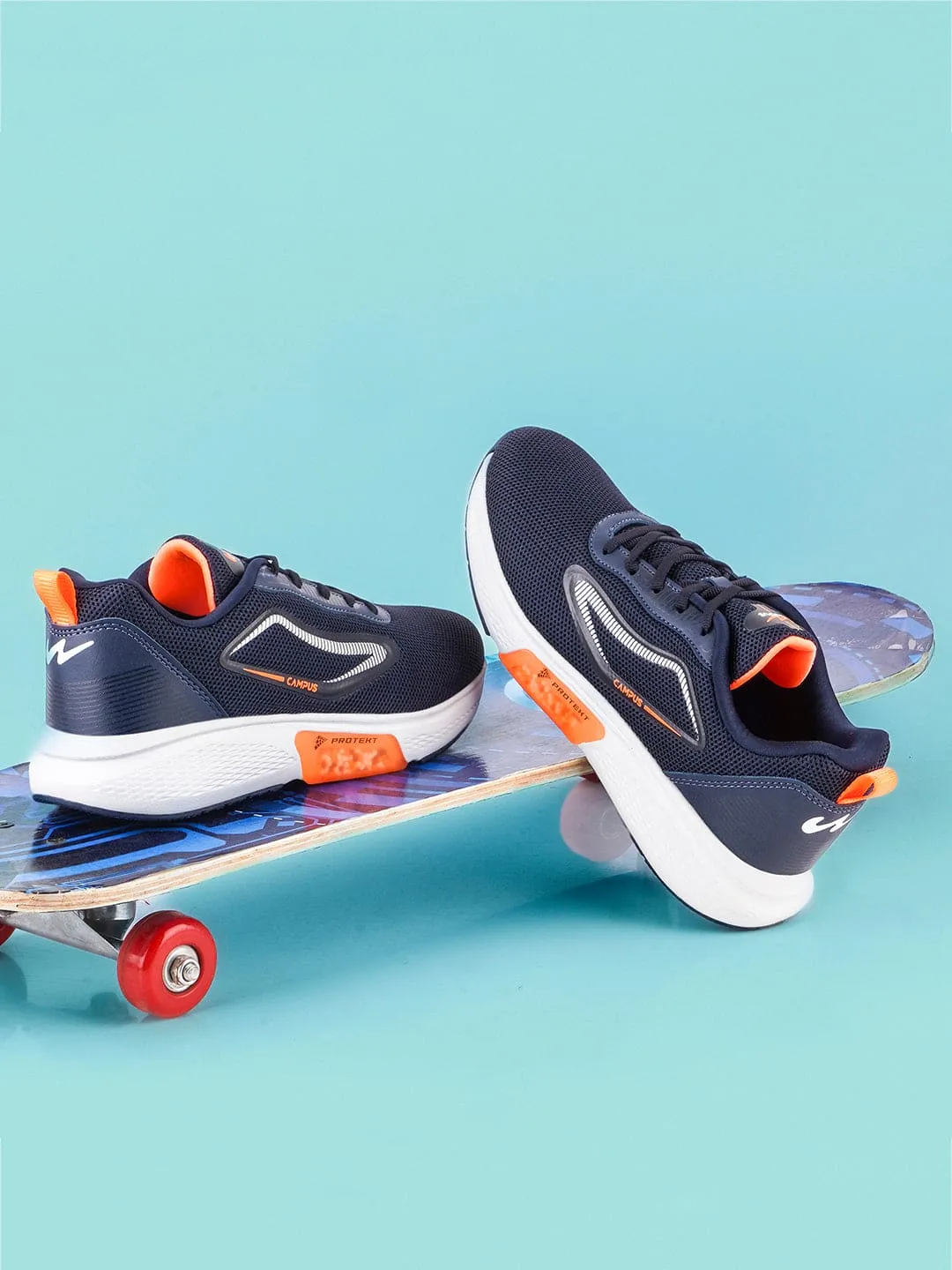 SHOCKERS Navy Men's Running Shoes sold by Campus Shoes product image thumbnail 5