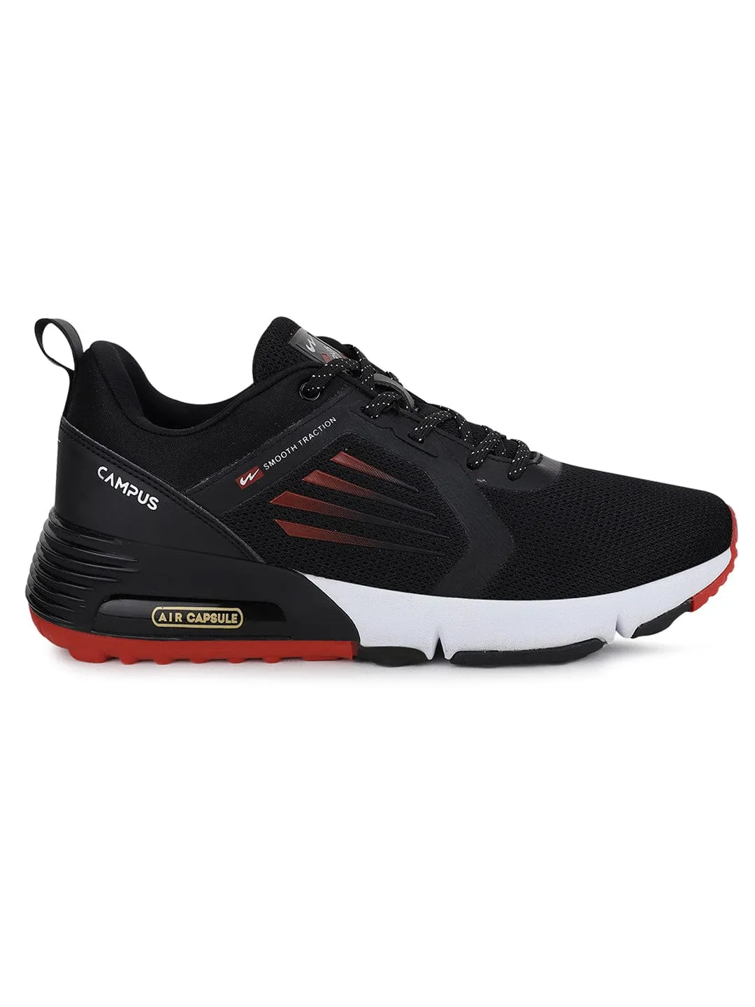 ATTRACTION Black Men's Running Shoes sold by Campus Shoes