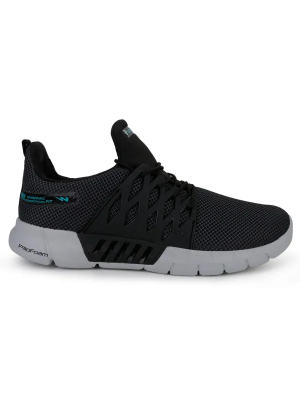 BELGIUM PLUS Black Men's Running Shoes sold by Campus Shoes