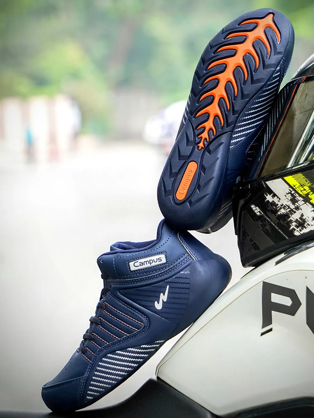 CITY-RIDE Navy Men's Sneakers sold by Campus Shoes product image thumbnail 5