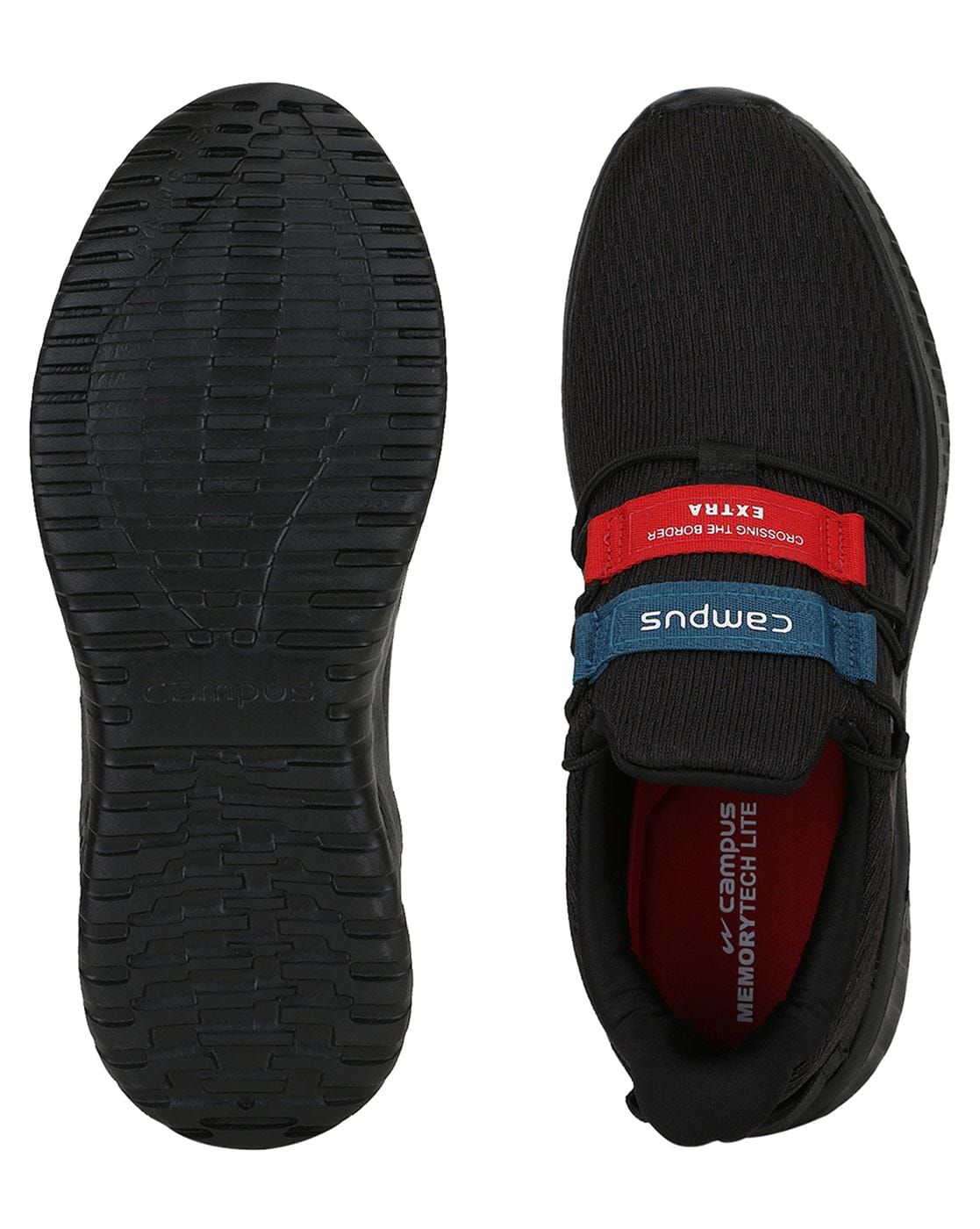 WILLIAM Black Men's Running Shoes sold by Campus Shoes product image thumbnail 4