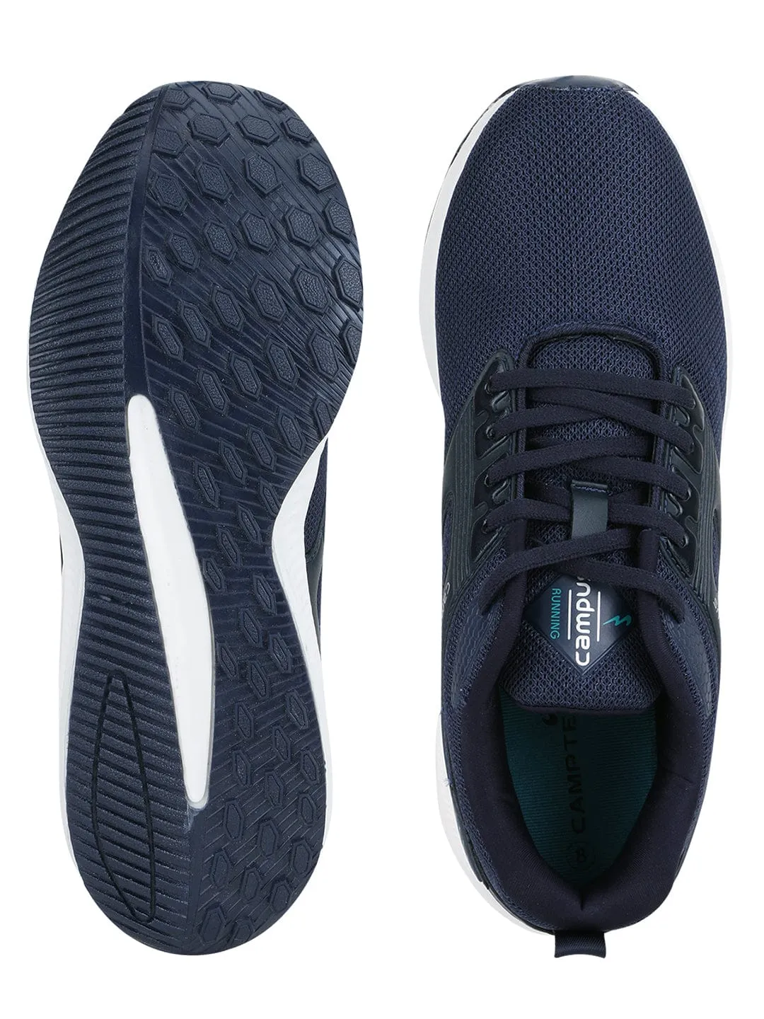 DAVIS Navy Men's Running Shoes sold by Campus Shoes product image thumbnail 4