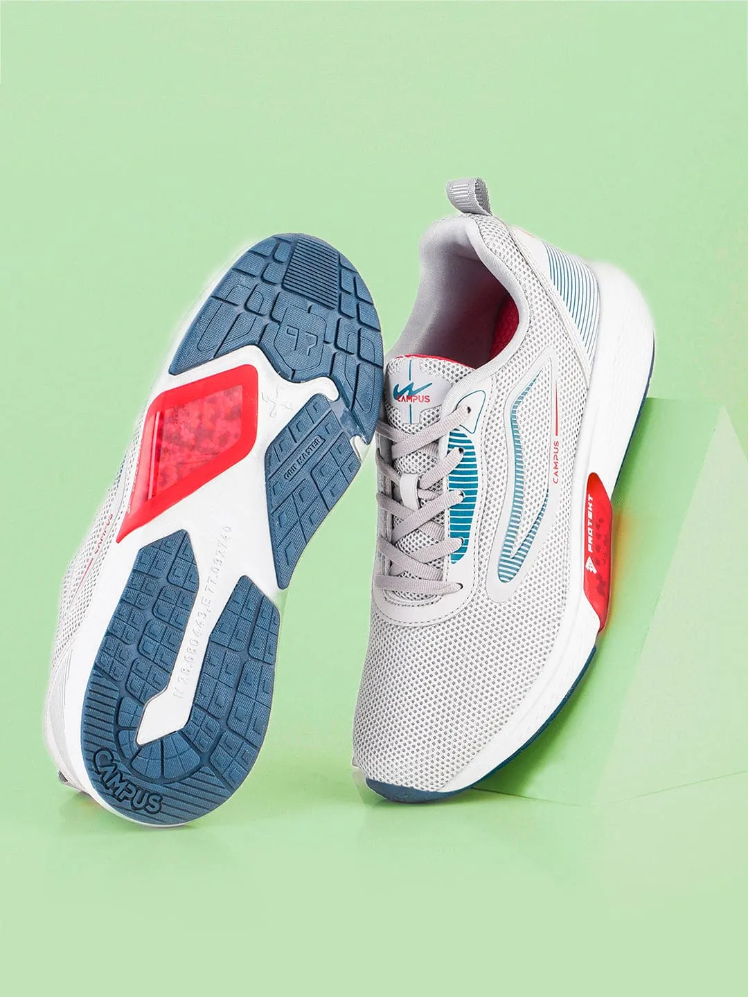 SHOCKERS Grey Men's Running Shoes sold by Campus Shoes product image thumbnail 5