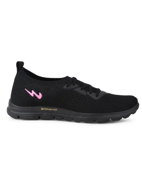 JELLY PRO Black Women's Walking Shoes sold by Campus Shoes