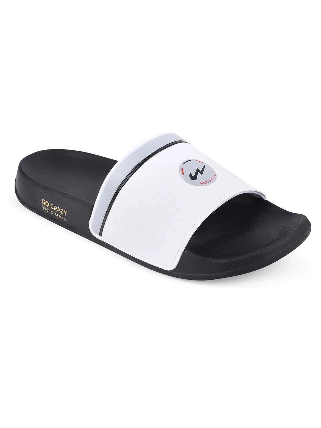 SL-431 White Men's Slides sold by Campus Shoes