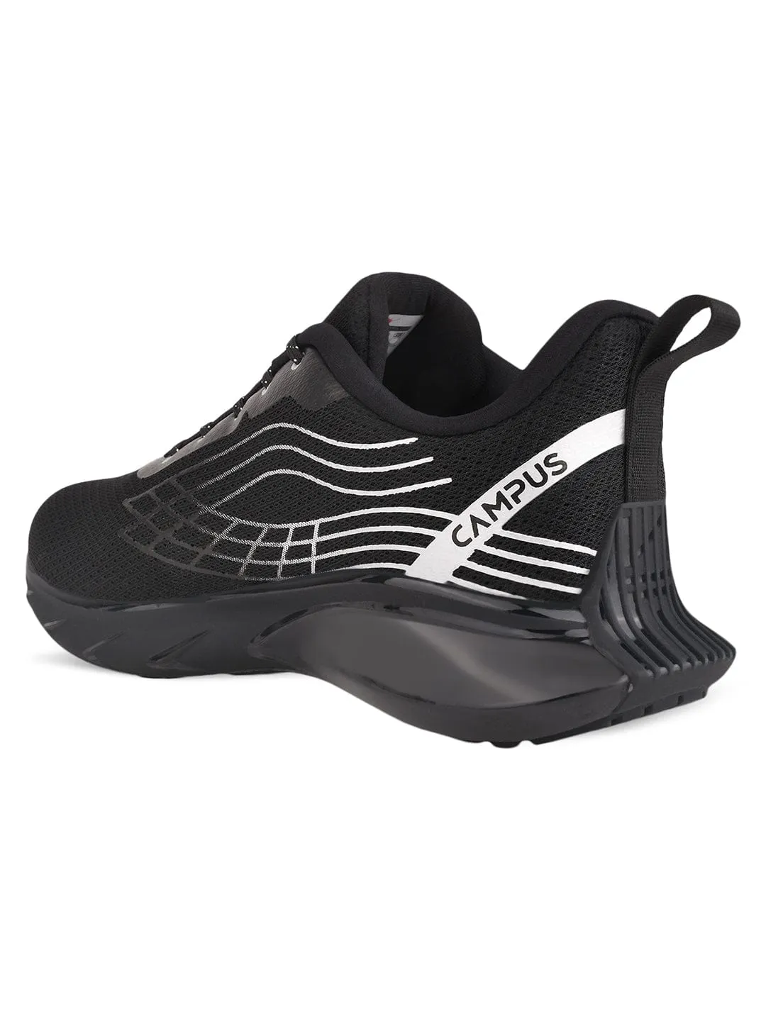 KIZER Black Men's Sports Shoes sold by Campus Shoes product image thumbnail 3
