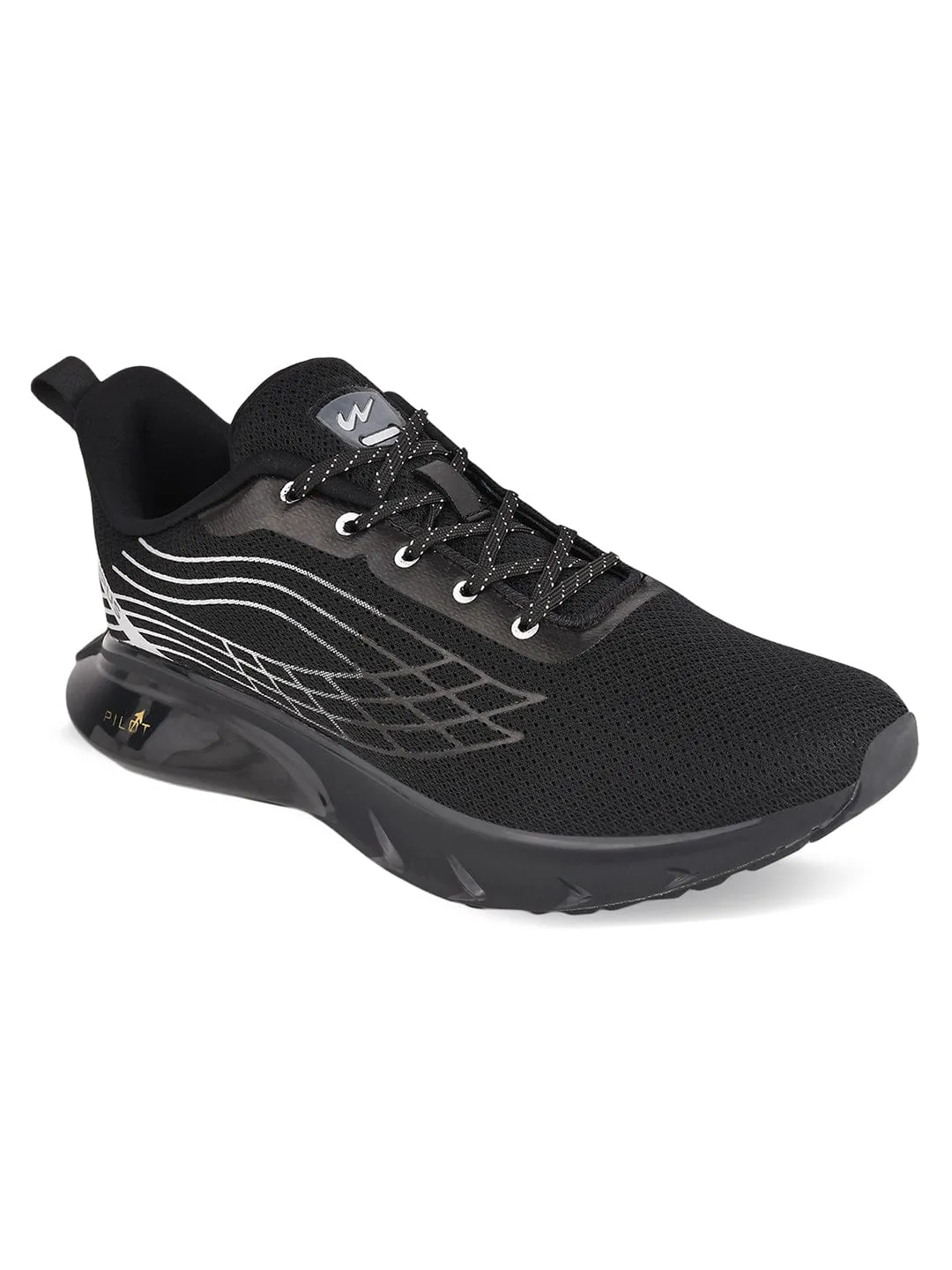 KIZER Black Men's Sports Shoes sold by Campus Shoes product image thumbnail 2