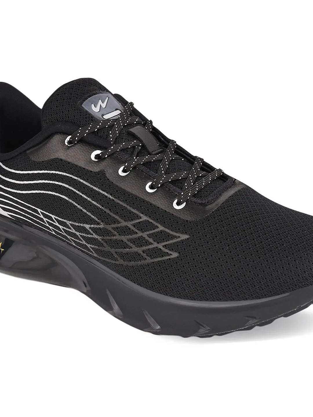 KIZER Black Men's Sports Shoes sold by Campus Shoes product image thumbnail 5