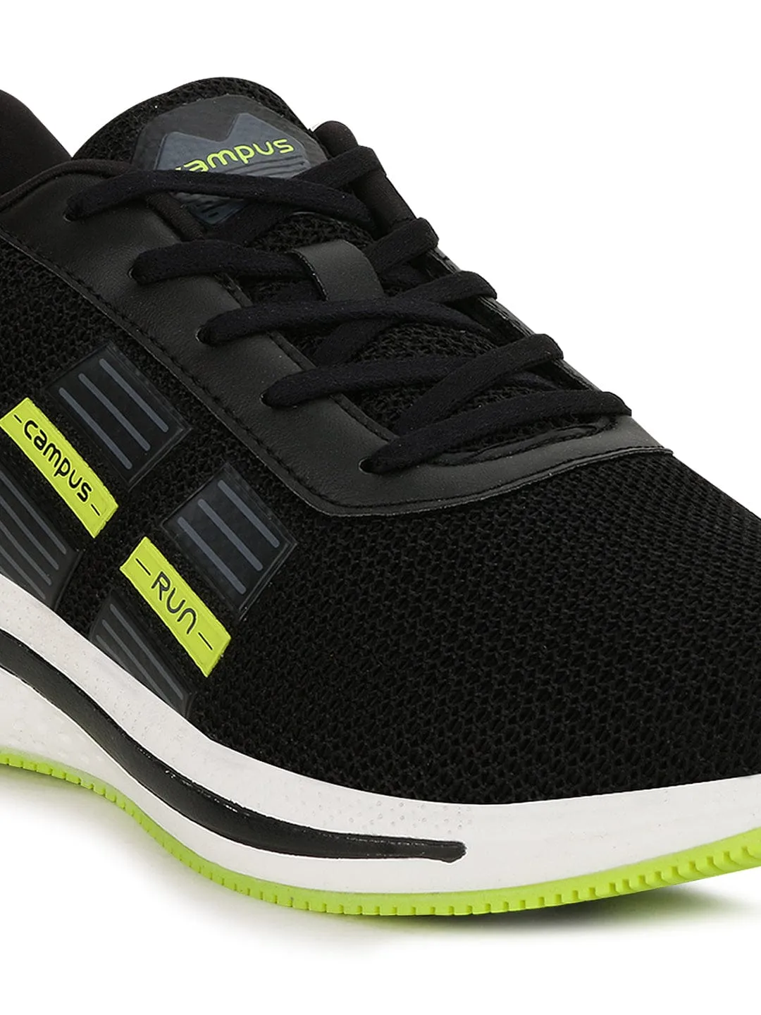 PLATEUE Black Men's Running Shoes sold by Campus Shoes product image thumbnail 5