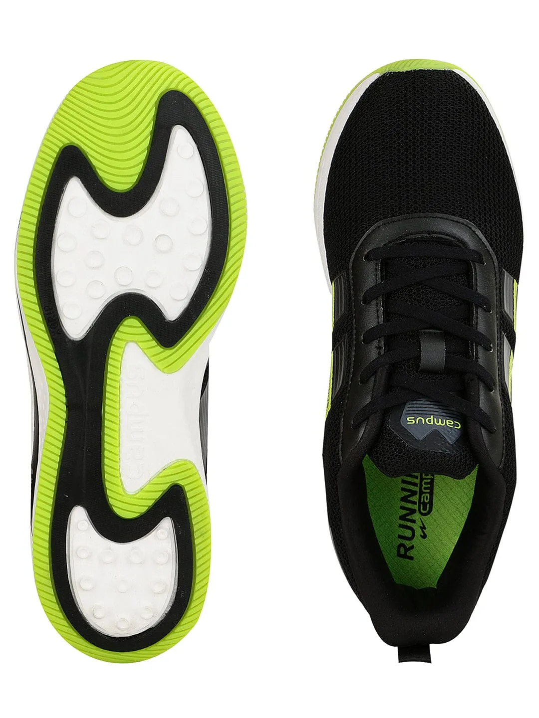 PLATEUE Black Men's Running Shoes sold by Campus Shoes product image thumbnail 4