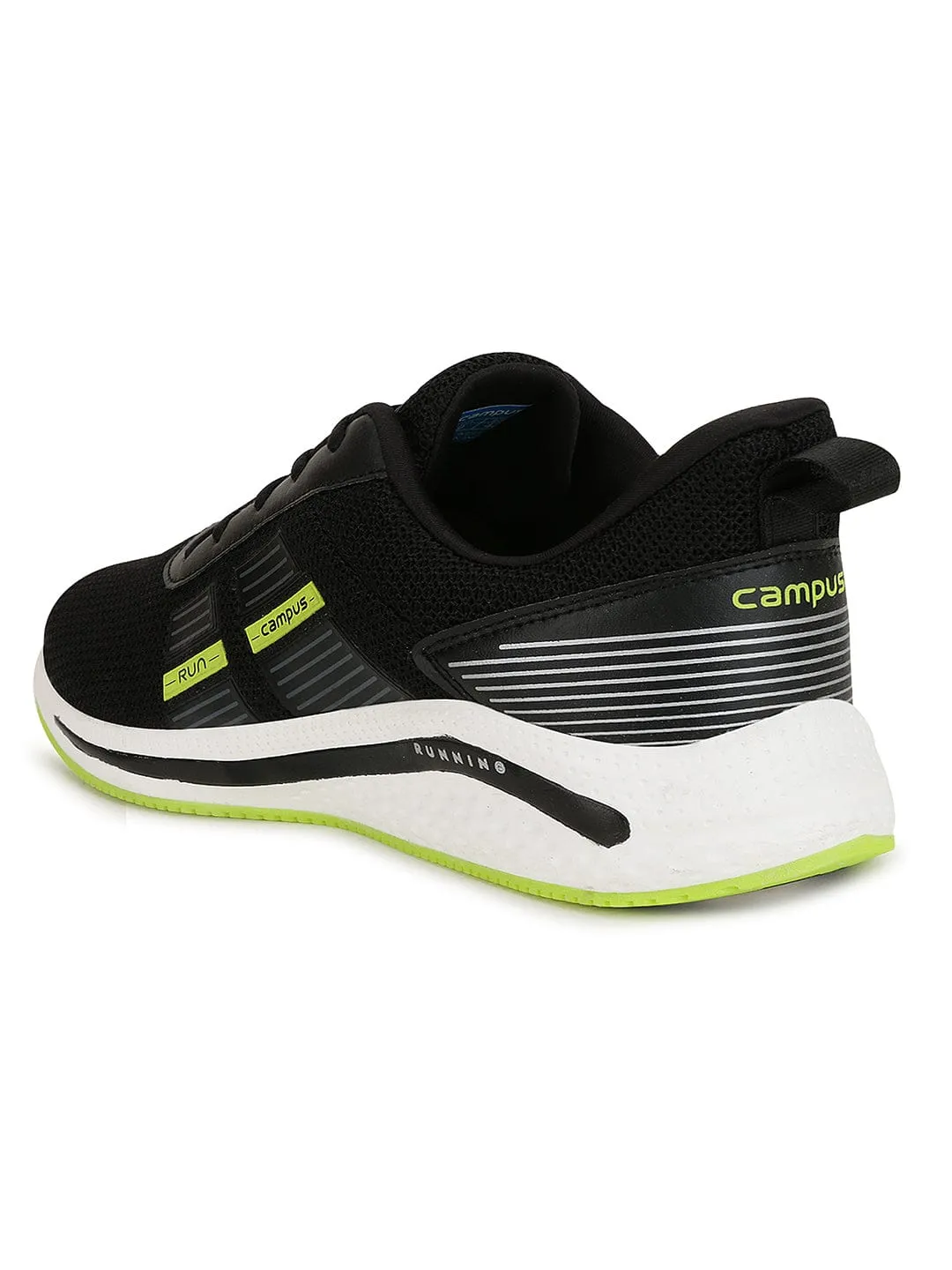 PLATEUE Black Men's Running Shoes sold by Campus Shoes product image thumbnail 3