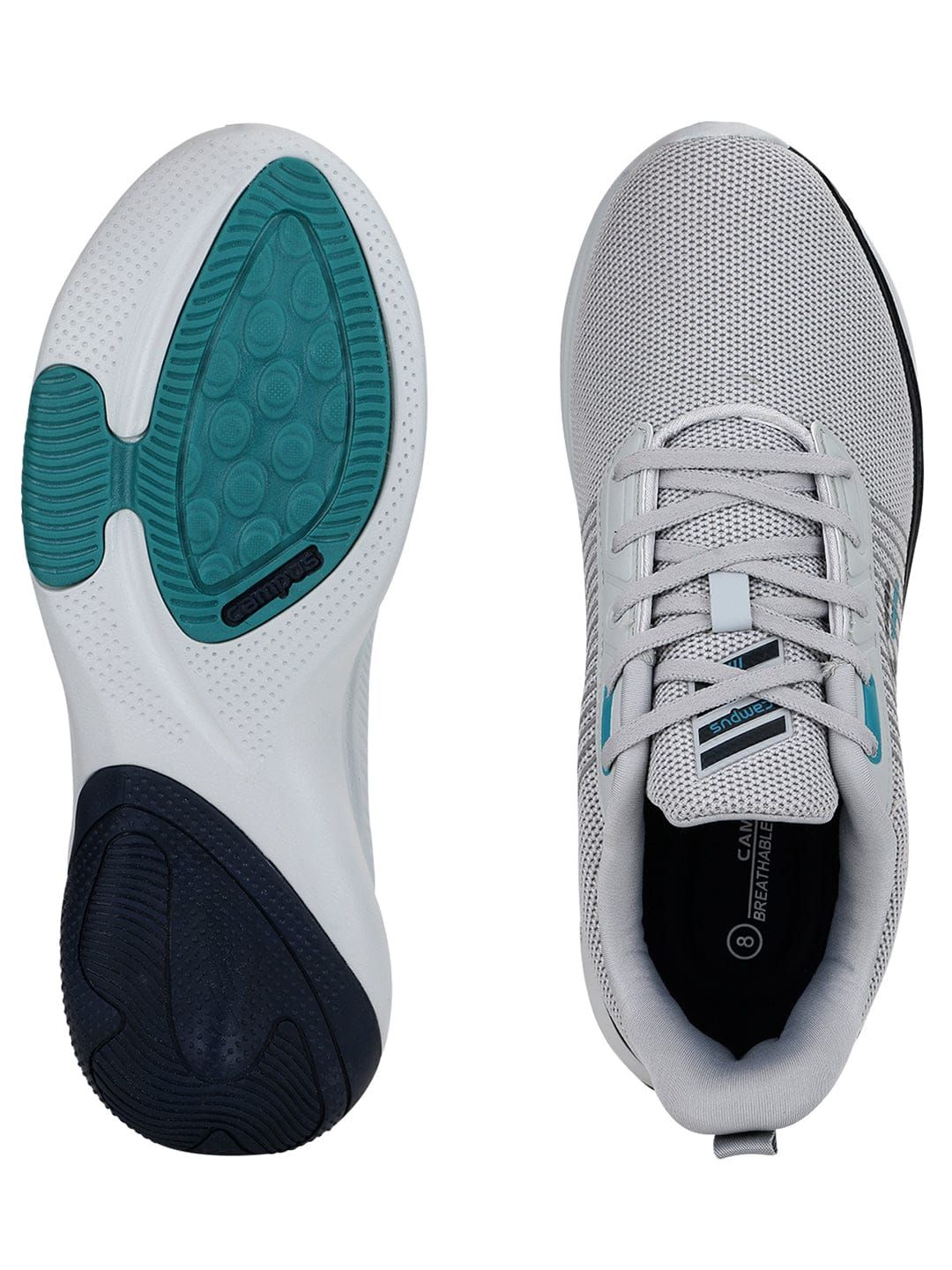 ZAC Grey Men's Running Shoes sold by Campus Shoes product image thumbnail 4