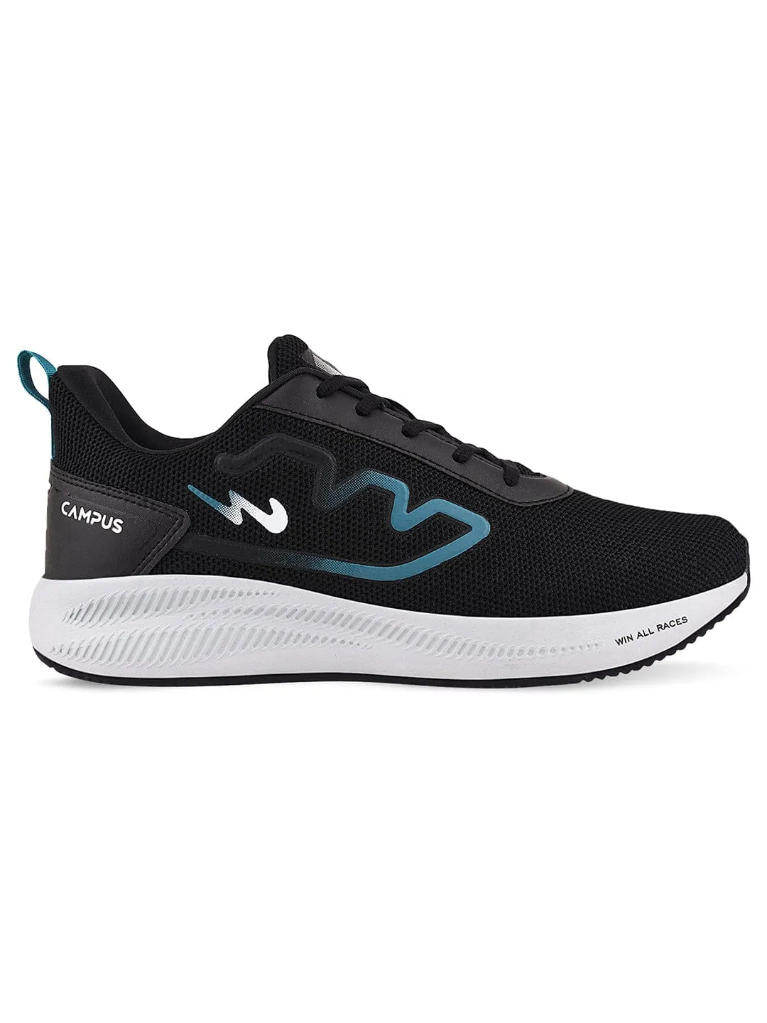 RAKE Black Men's Running Shoes sold by Campus Shoes