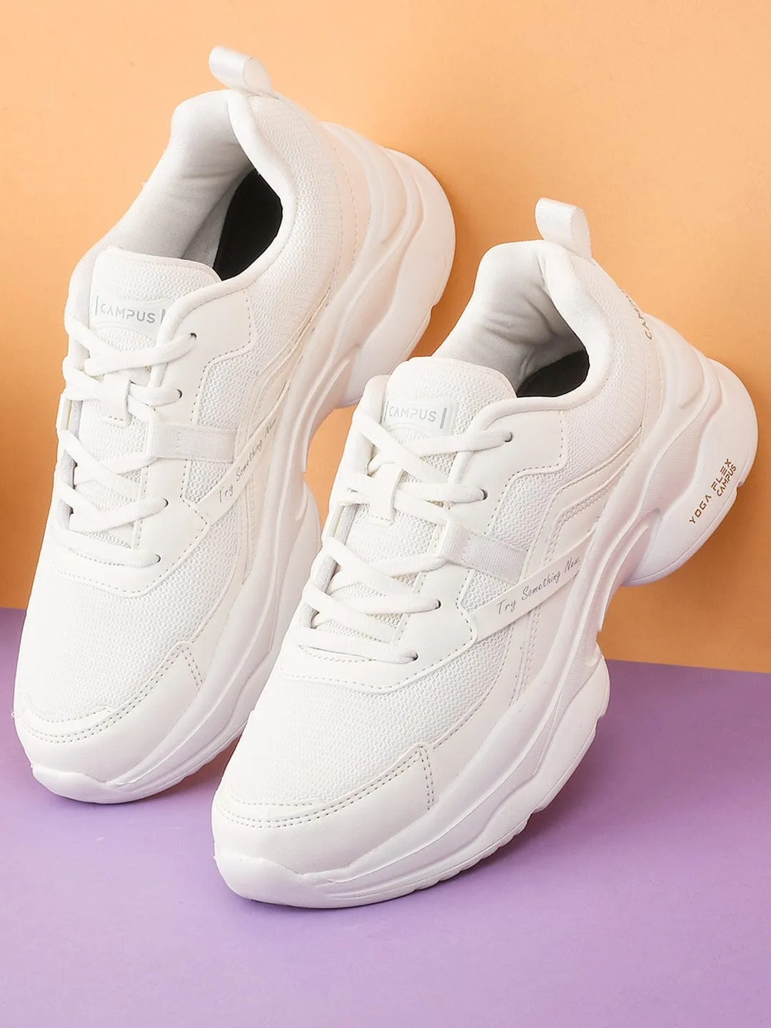 RAISE White Women's Sneakers sold by Campus Shoes product image thumbnail 4