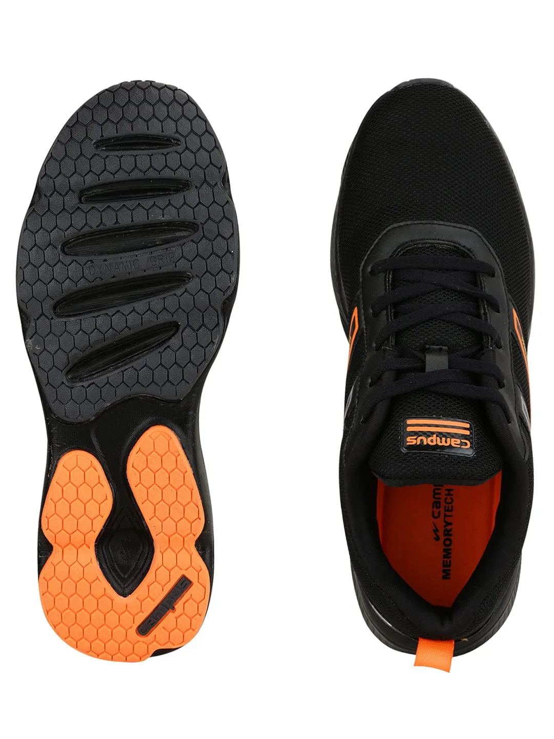 HURRICANE Black Men's Running Shoes sold by Campus Shoes product image thumbnail 4