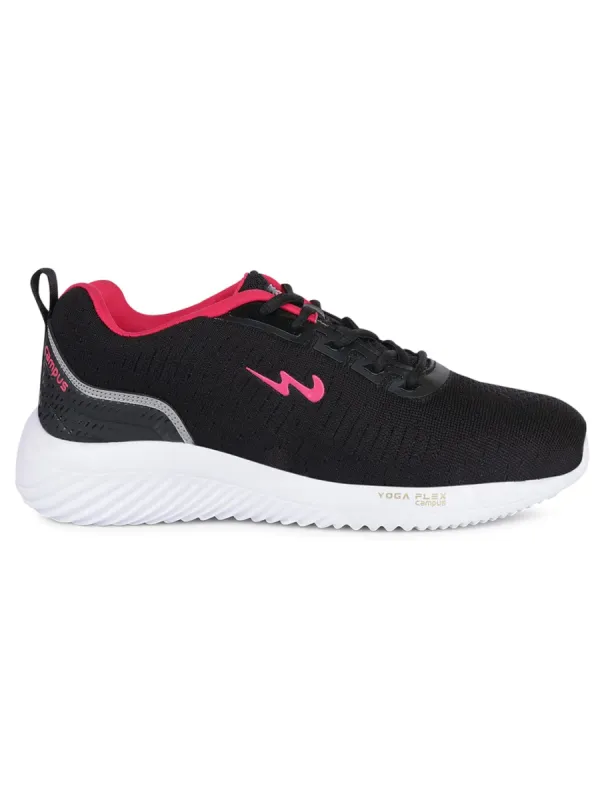 JESSICA Black Women Running Shoes sold by Campus Shoes