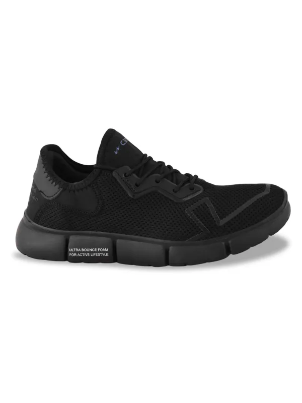 MADRID Black Men's Running Shoes made by Campus Shoes
