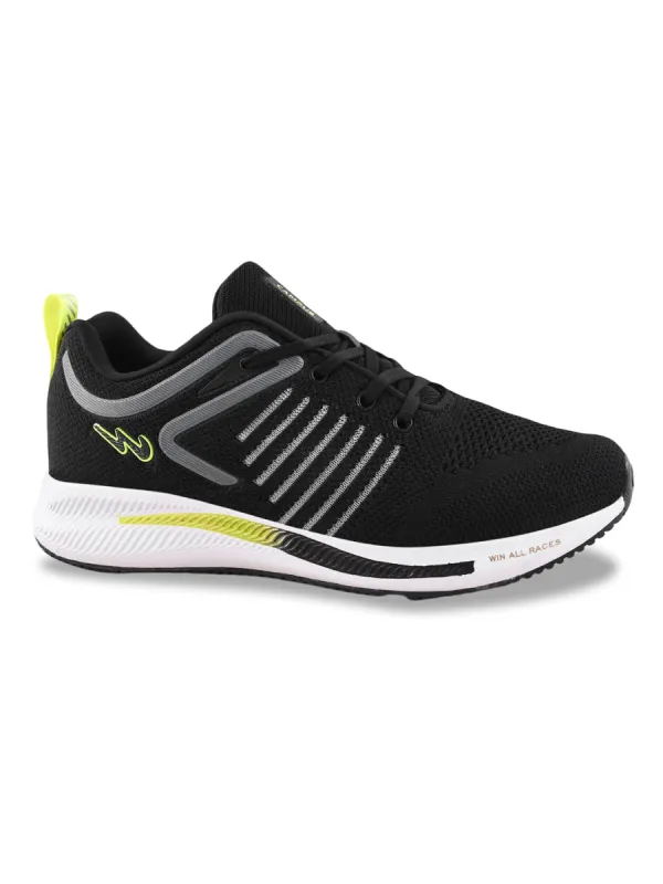 CAMP-VANTAGE Black Men's Running Shoes sold by Campus Shoes