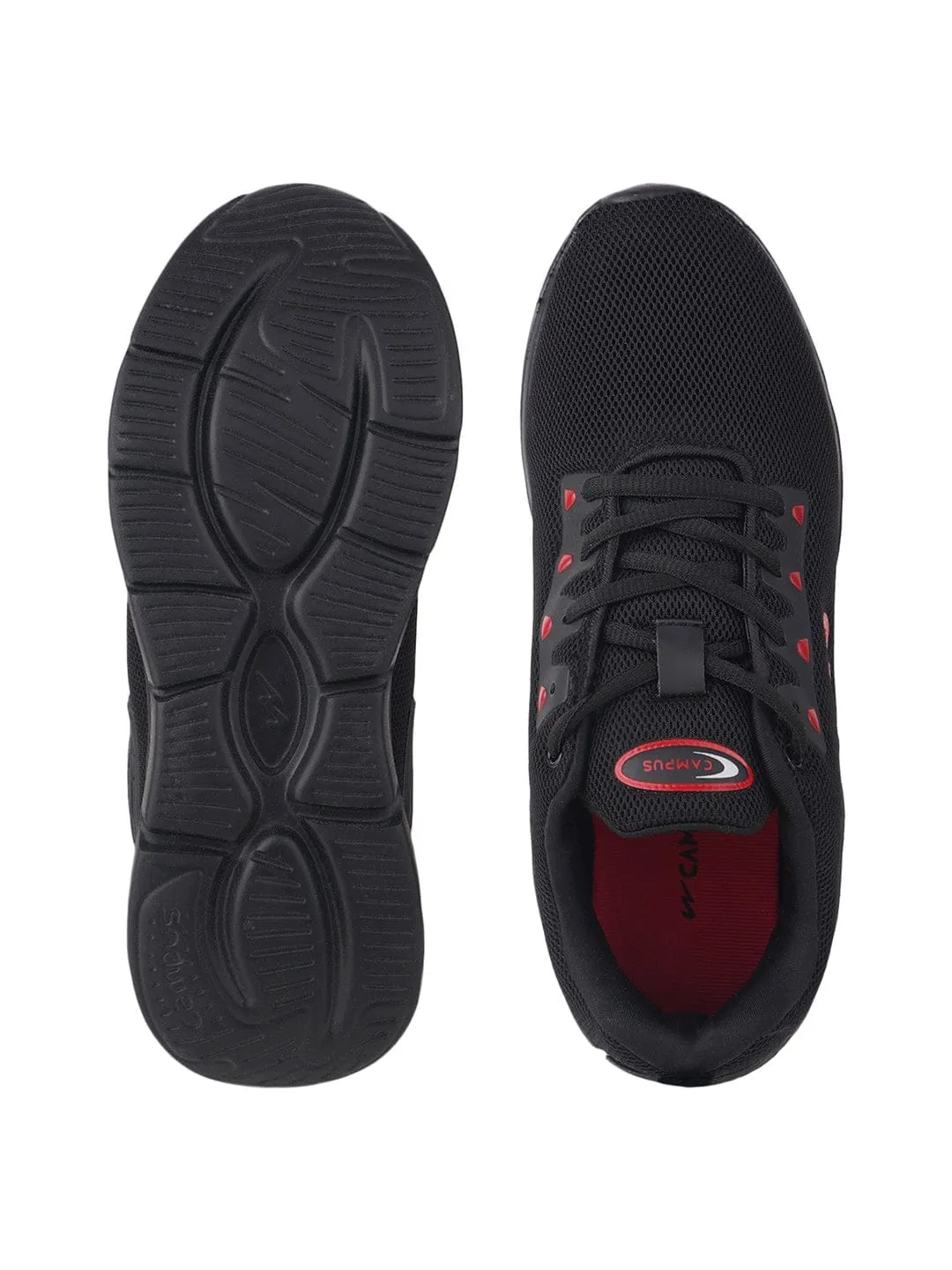 CLUSTER Black PRO Men's Running Shoes sold by Campus Shoes product image thumbnail 4