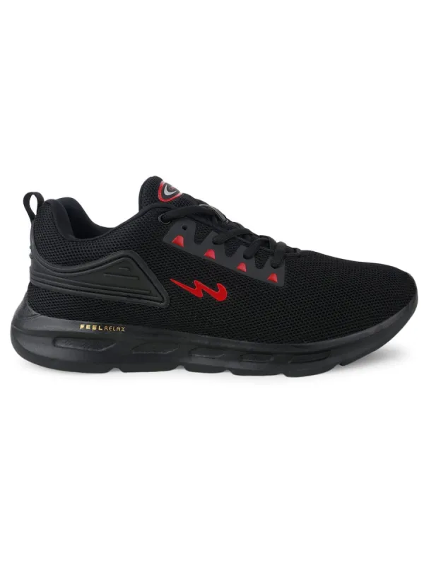 CLUSTER Black PRO Men's Running Shoes sold by Campus Shoes