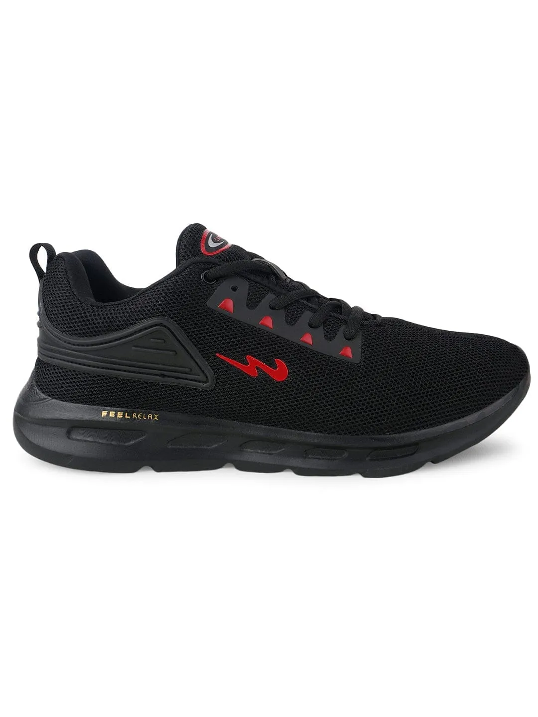 CLUSTER Black PRO Men's Running Shoes sold by Campus Shoes