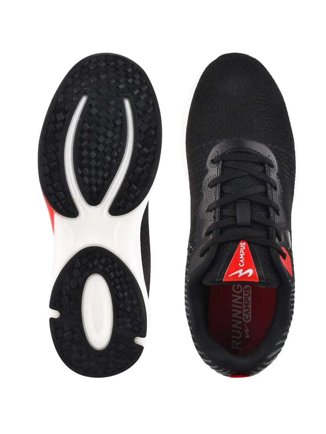 NODE Black Men's Running Shoes sold by Campus Shoes product image thumbnail 5