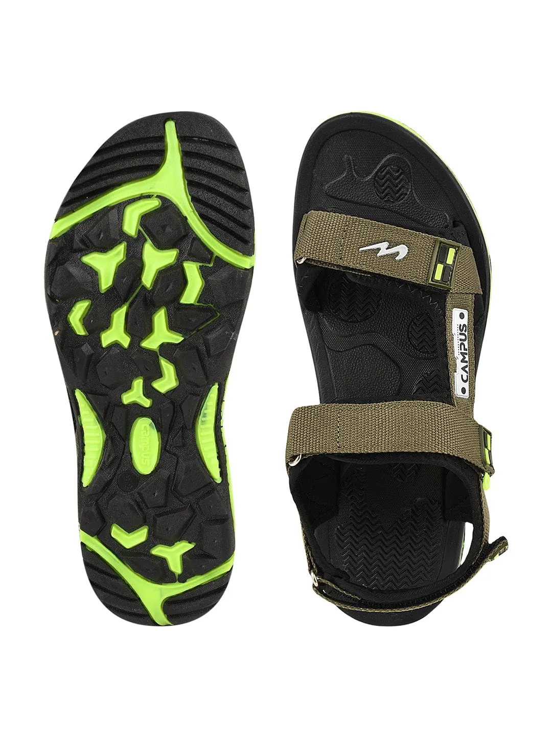 GC-2301 Green Men's Sandals sold by Campus Shoes product image thumbnail 4