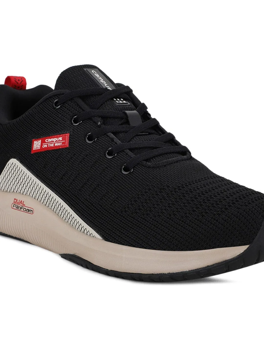 TOLL Black Men's Running Shoes sold by Campus Shoes product image thumbnail 5