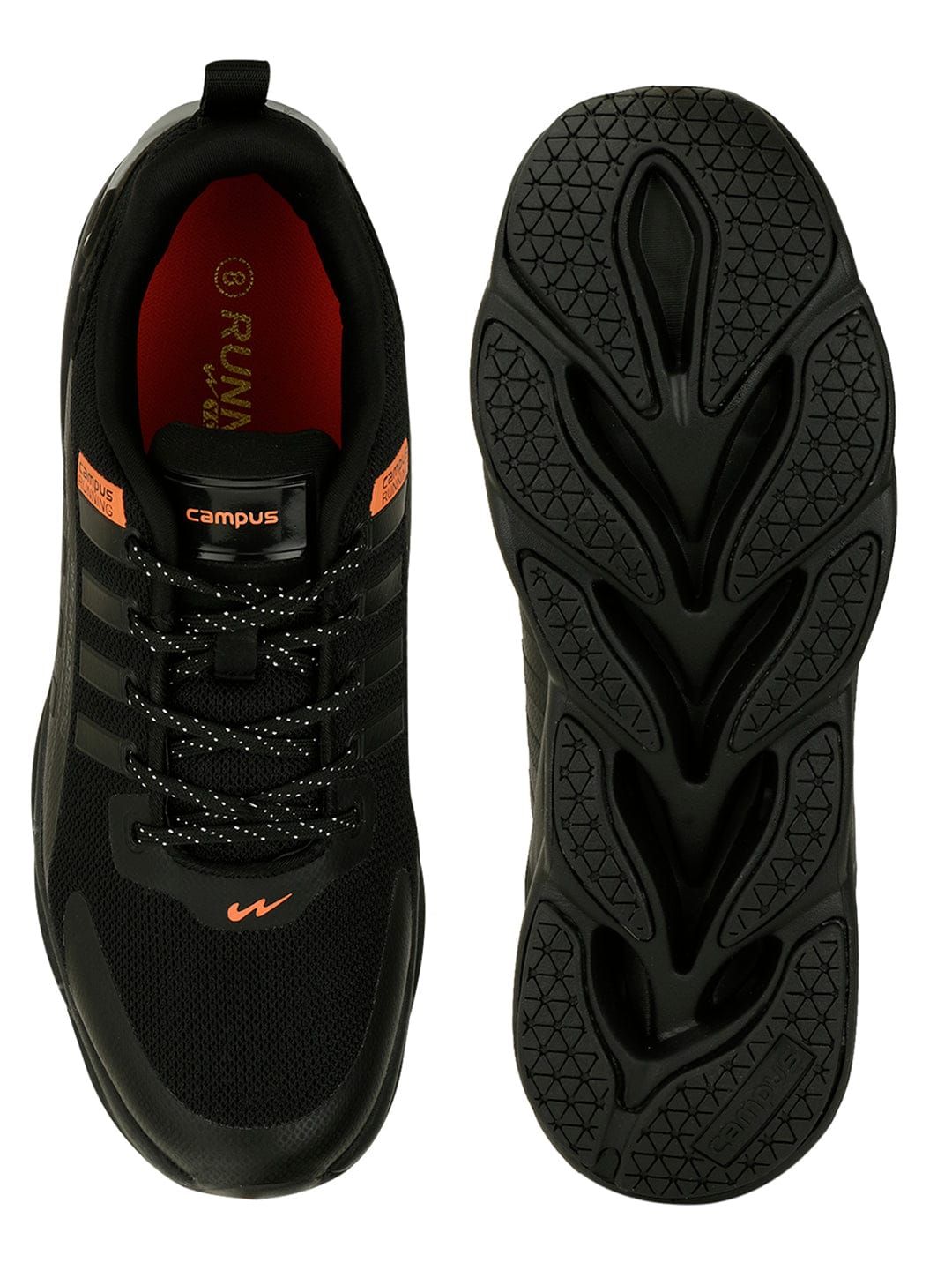 UTOPIA-II Black Men's Running Shoes sold by Campus Shoes product image thumbnail 4