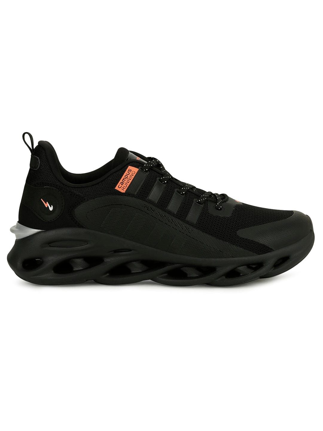 UTOPIA-II Black Men's Running Shoes sold by Campus Shoes