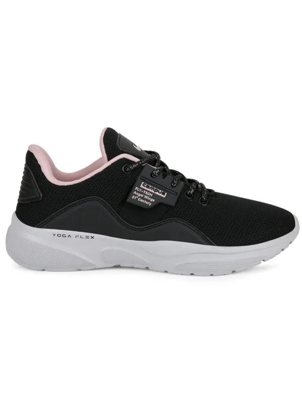 FLORA Black Women's Running Shoes sold by Campus Shoes