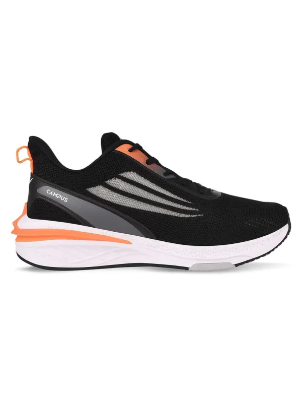 FLATTER Black Men's Running Shoes sold by Campus Shoes