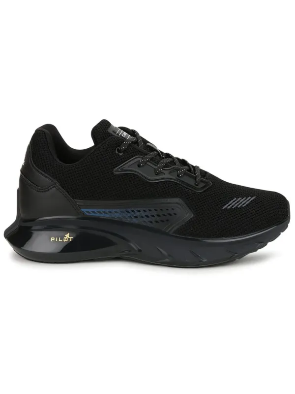 PILOT-3 Black Men's Running Shoes sold by Campus Shoes