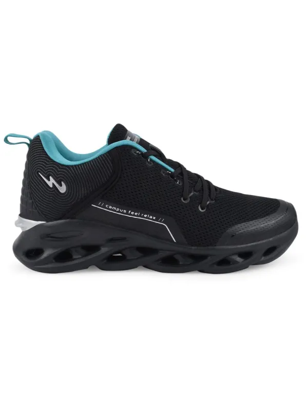 GENEVA PRO Black Men's Running Shoes sold by Campus Shoes