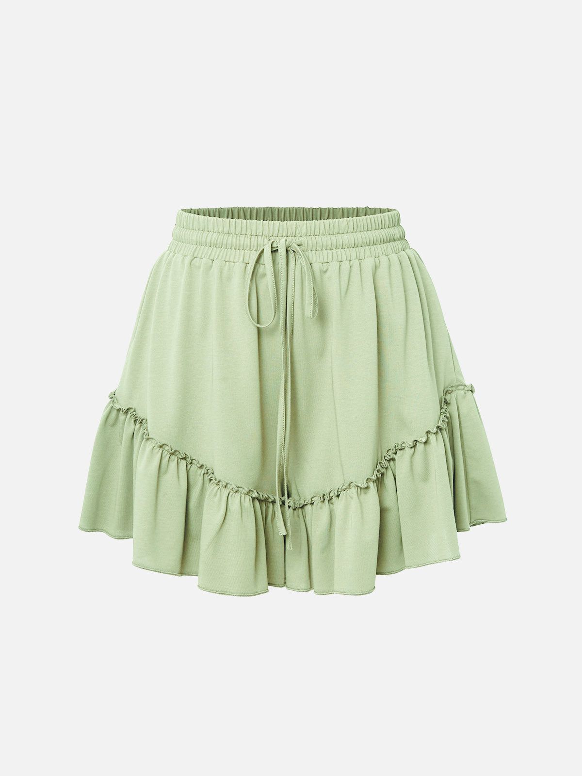 Elastic Waist Ruffle Shorts sold by ogl move