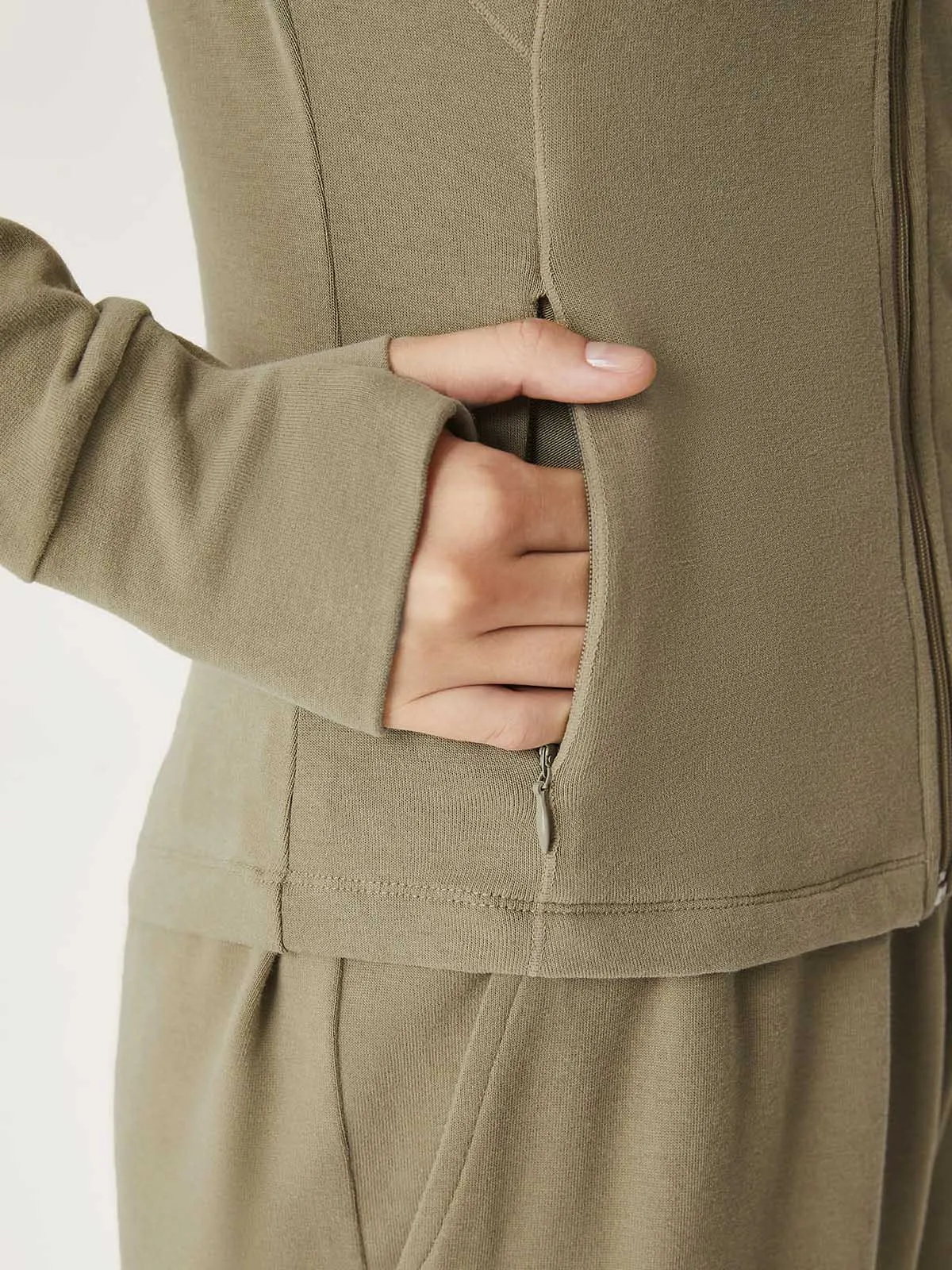 Cozy Athleisure Hooded Jacket sold by ogl move product image thumbnail 5