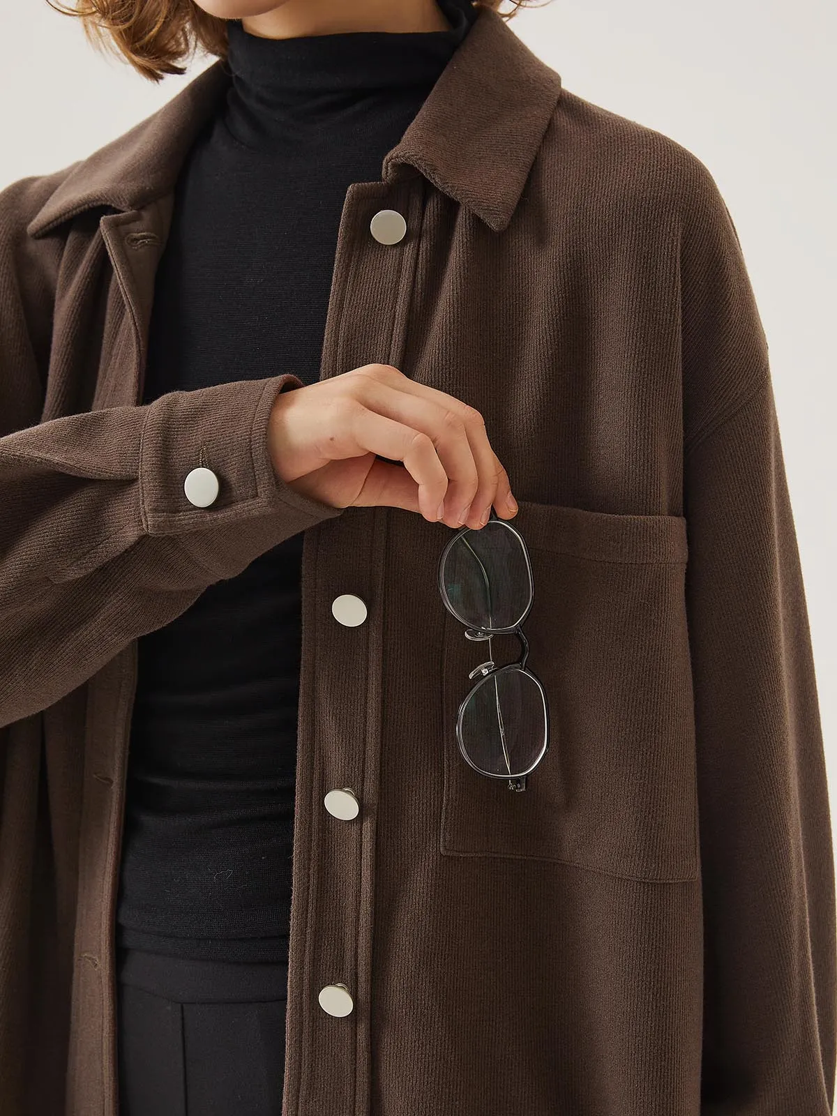 Micro Corduroy Oversized Shacket sold by ogl move product image thumbnail 5