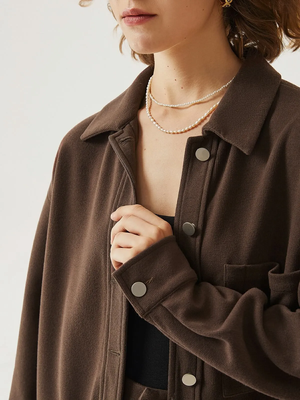 Micro Corduroy Oversized Shacket sold by ogl move product image thumbnail 4