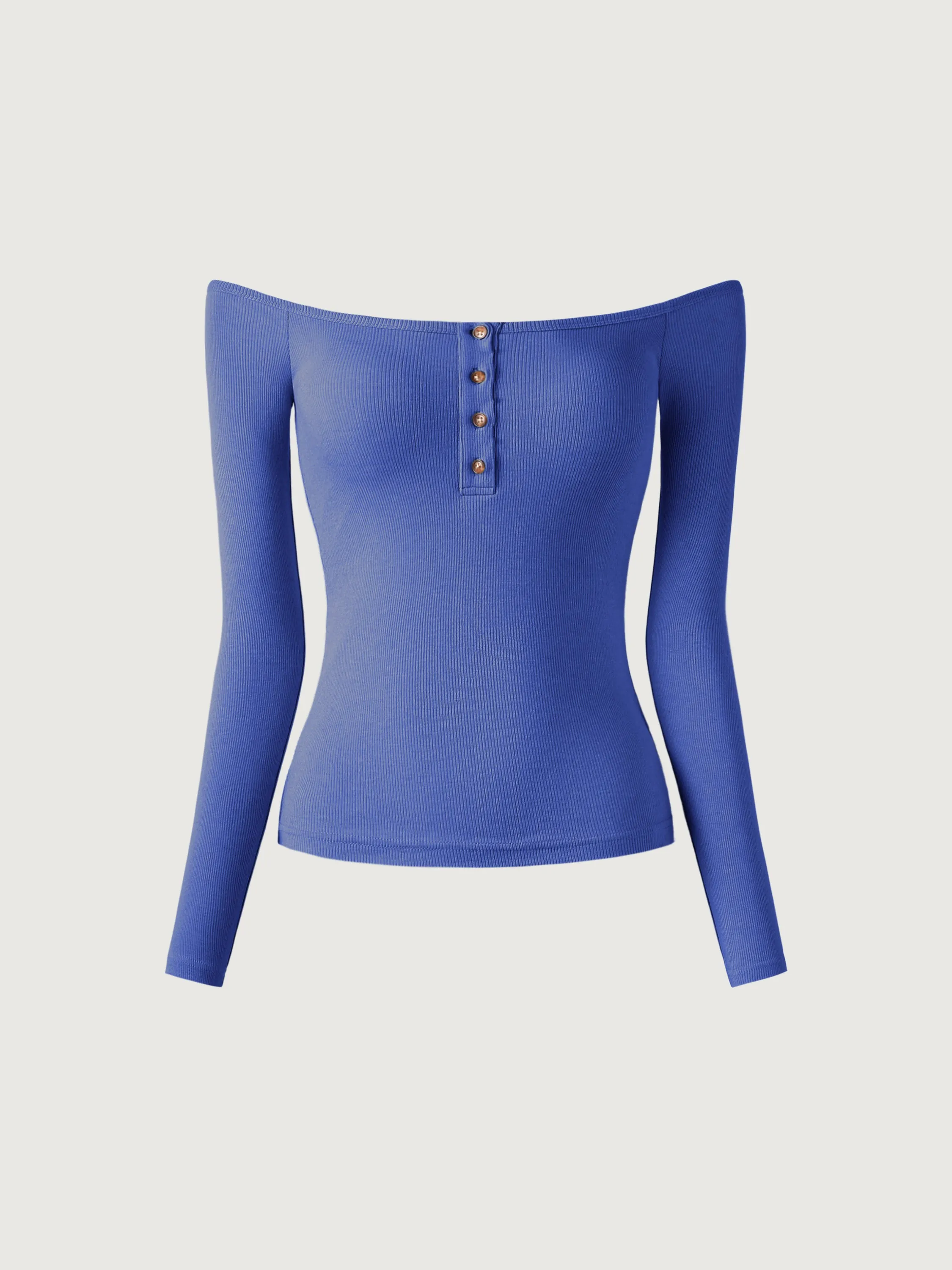 Off-The-Shoulder Henley Brami Top sold by ogl move product image thumbnail 2