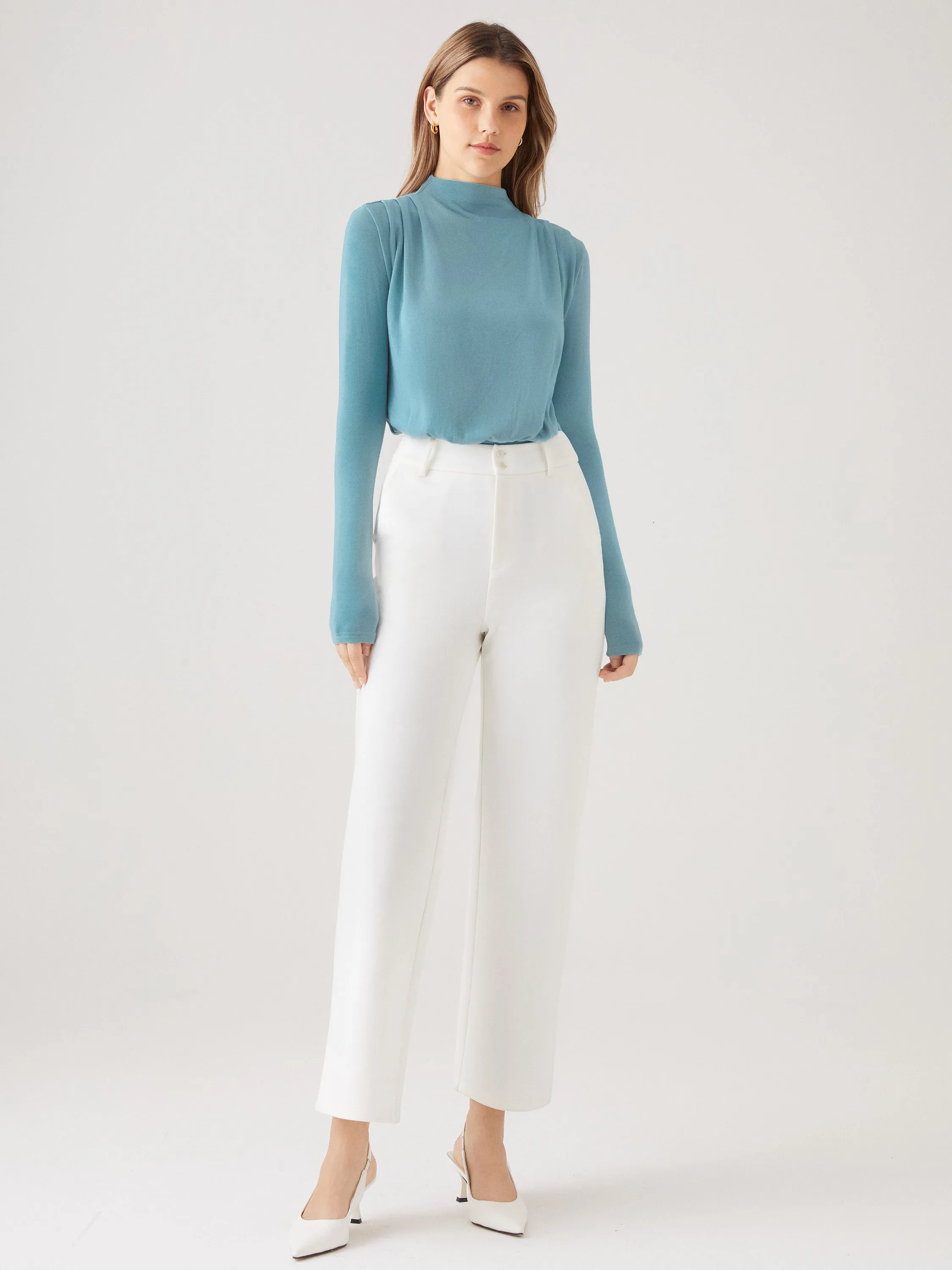 Mockneck Tuck-In Top sold by ogl move product image thumbnail 4