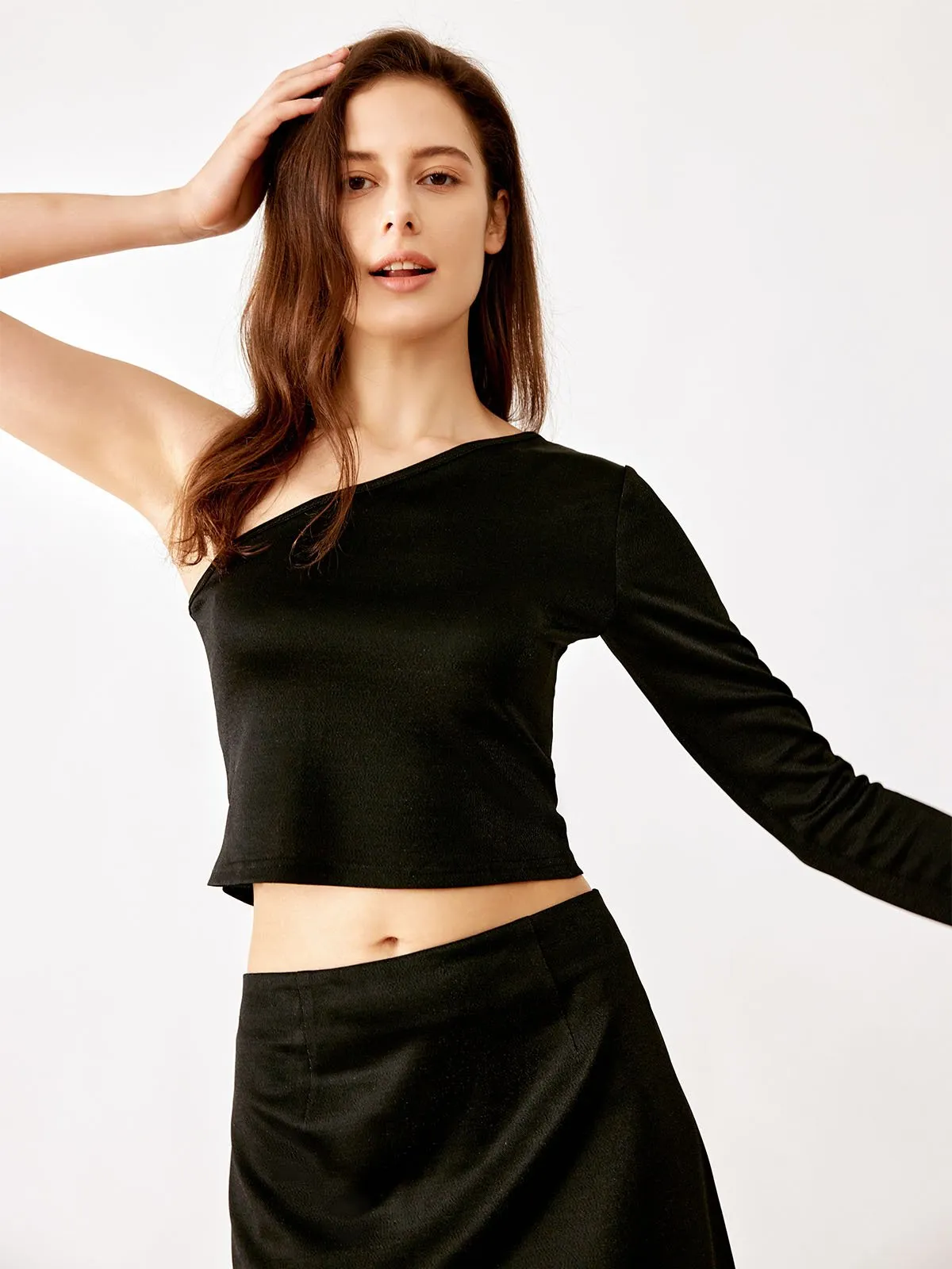 Glitter One Shoulder Top sold by ogl move