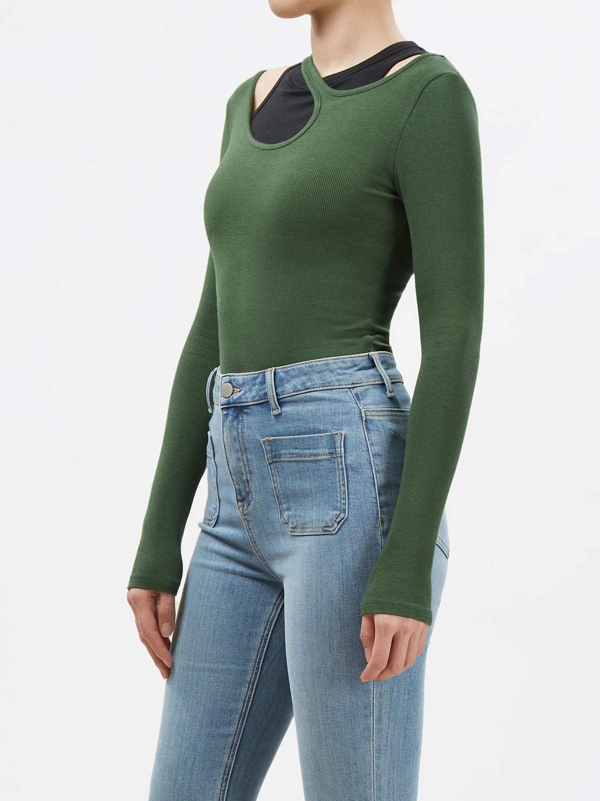 Plantive™ Asymmetrical Cutout Shoulder Top sold by ogl move product image thumbnail 11