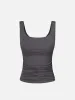 Eco-SkinKiss® Ruched Sides Square Brami Tank Top-Hip Length sold by ogl move