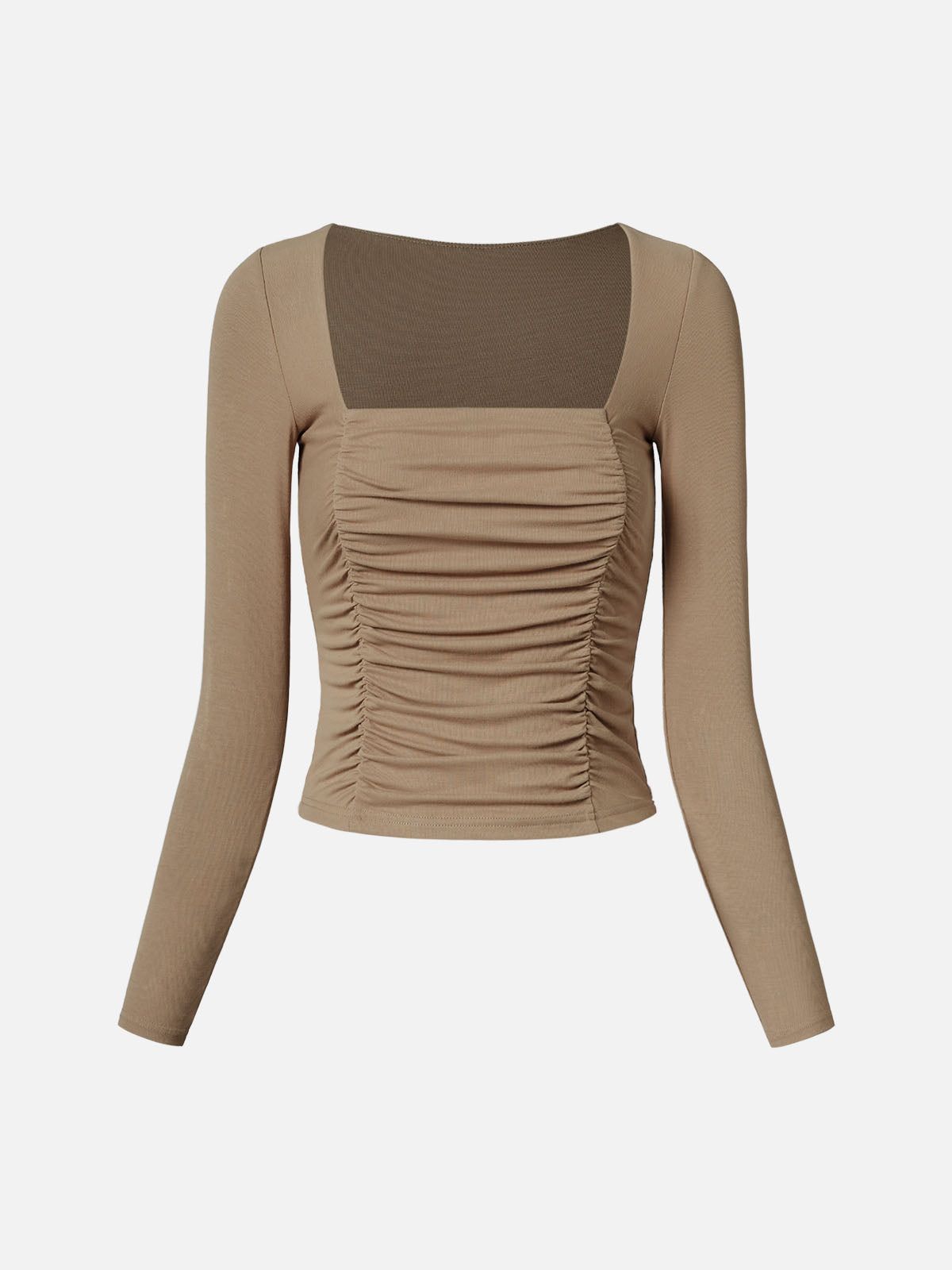 Eco-SkinKiss® Square Neck Ruched Long Sleeve Top sold by ogl move product image thumbnail 3