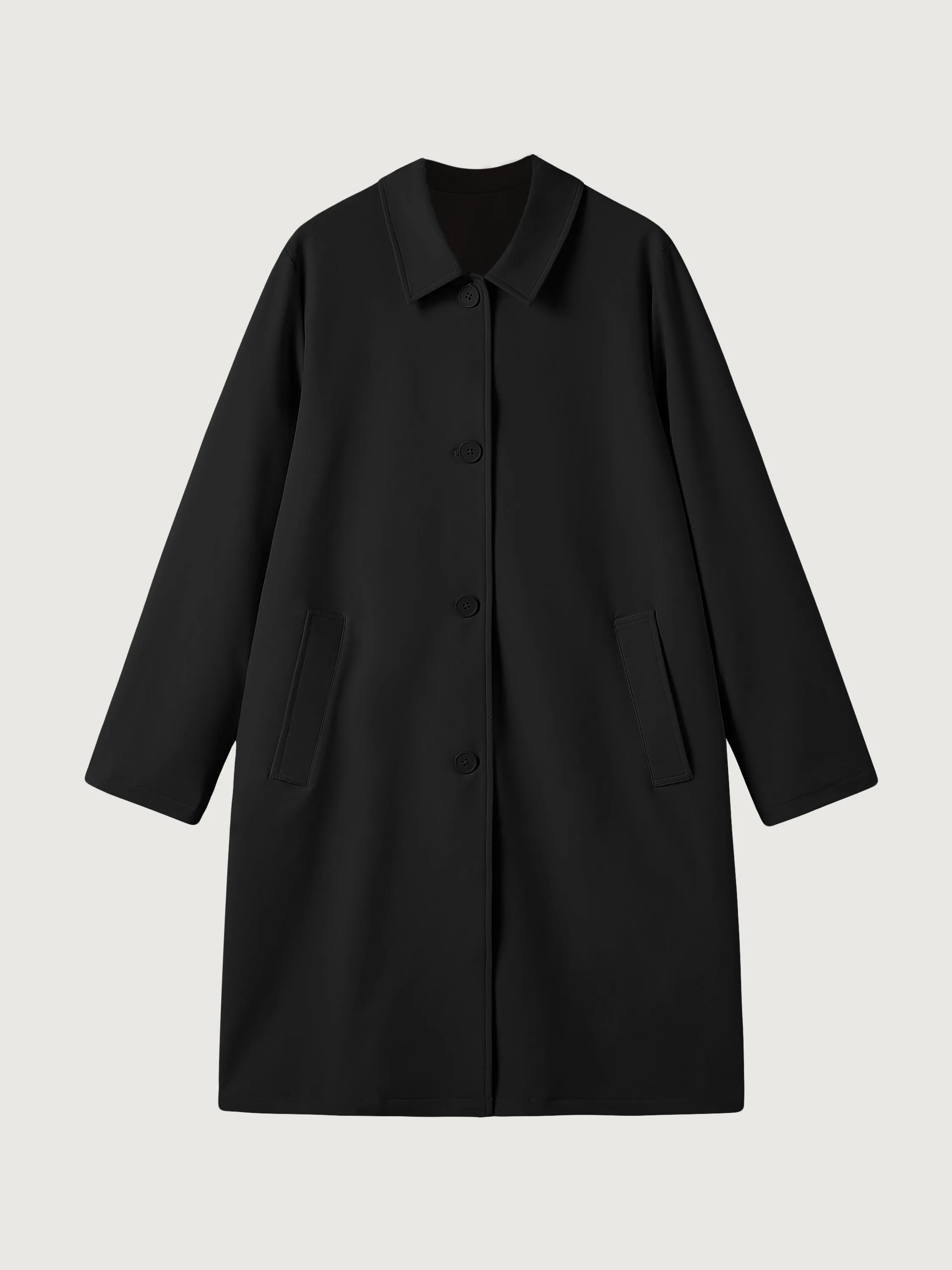 Waterproof Lightweight Collared A-Line Coat sold by ogl move product image thumbnail 2