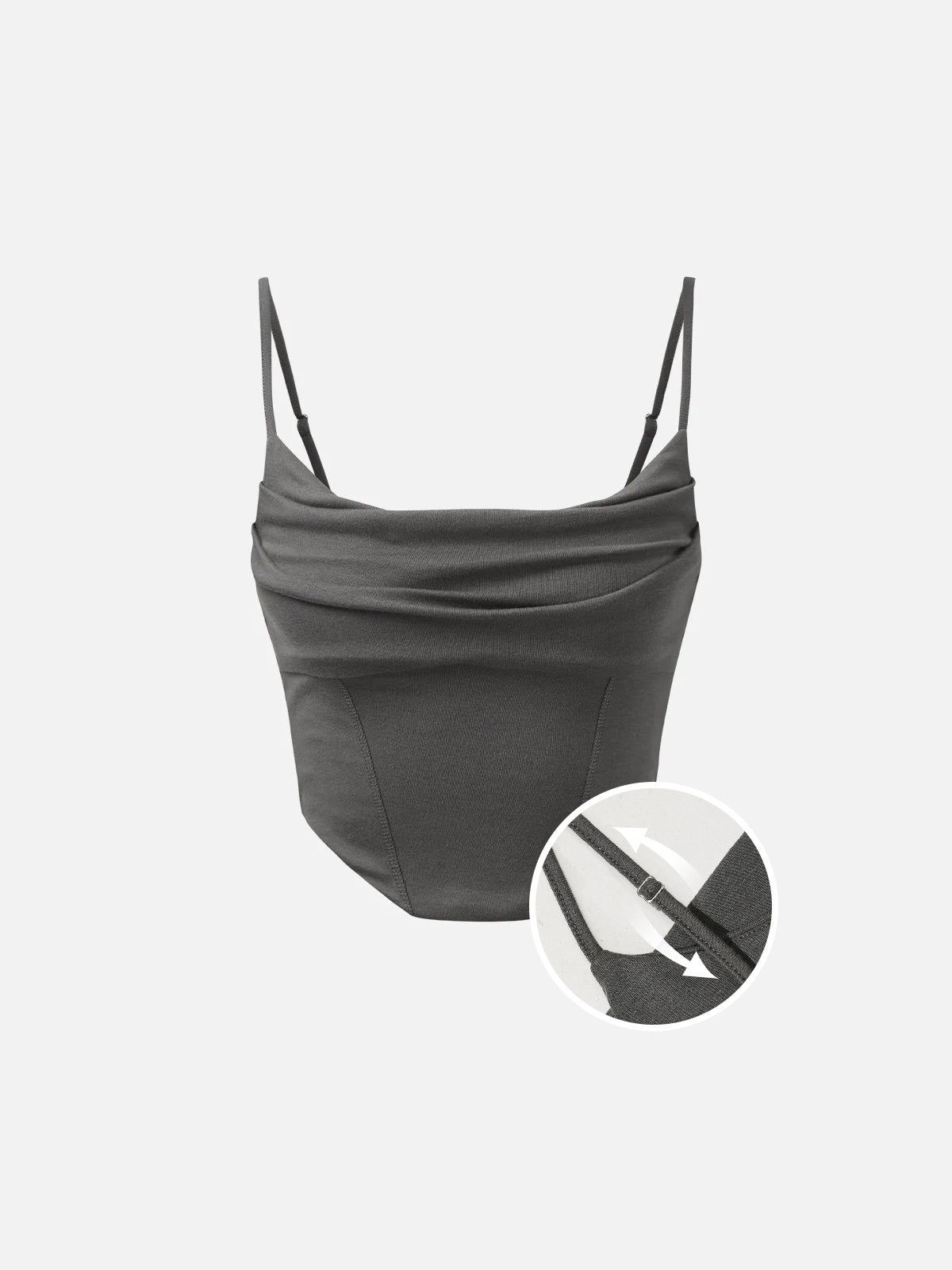 Plantive™ Cowl Neck Corset Tank Top sold by ogl move product image thumbnail 4