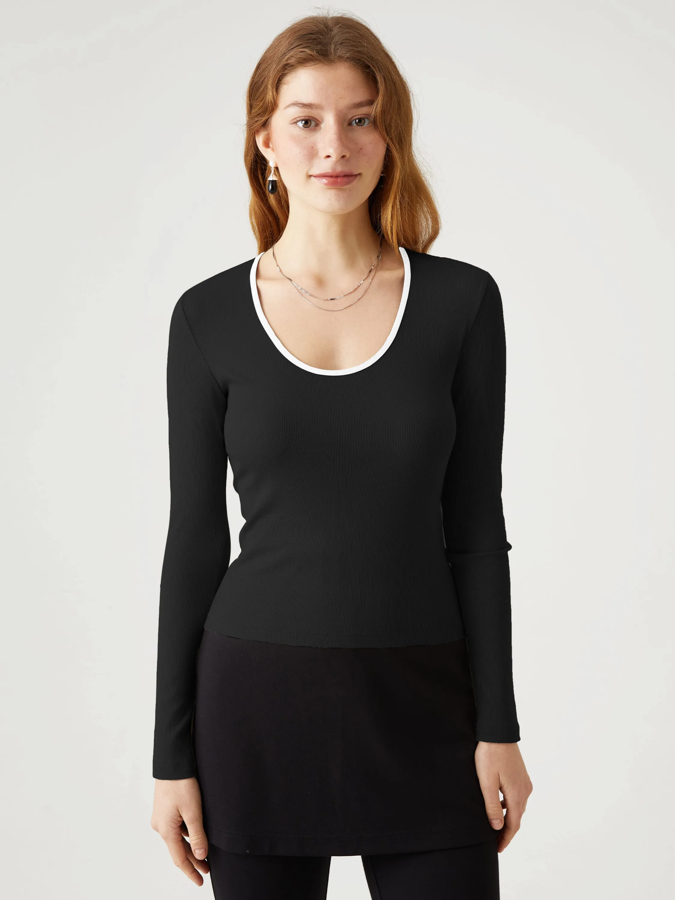 Contrast Rib Everyday Top sold by ogl move