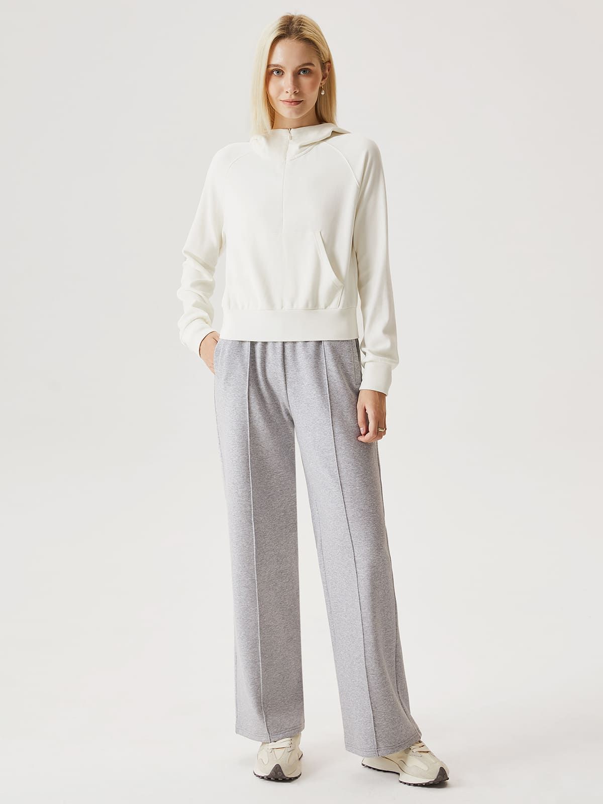 Anti-Bacteria Half-Zip Kangaroo Hooded Top sold by ogl move product image thumbnail 3